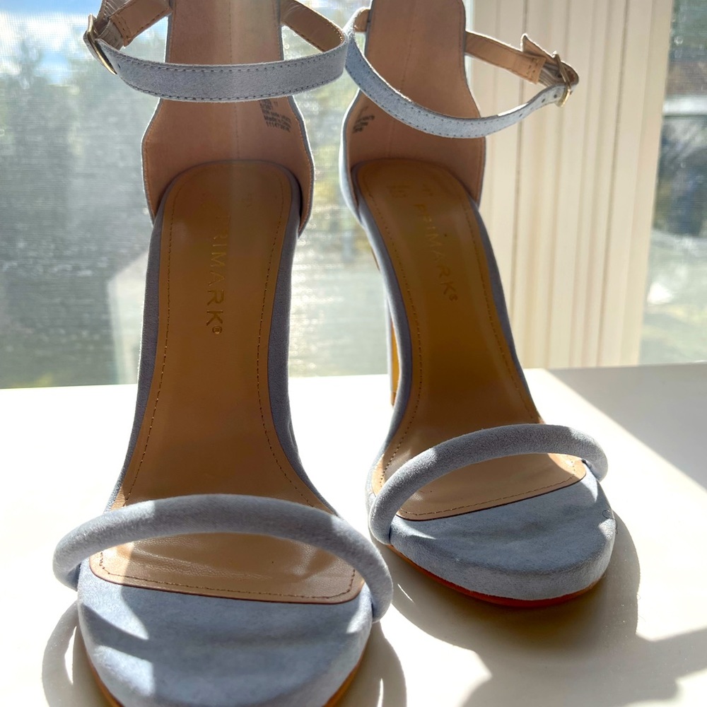Primark Sandals, light blue size 7.5, never worn